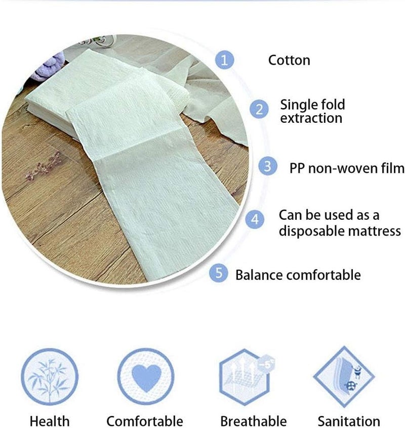 woobles Massage Couch Cover, 10 Pcs Disposable Bed Sheets Waterproof Non-woven Fabrics Bed Sheet Idea for Beauty Salon Body Massage and Hospital Therapy Hygiene Care - Image 3